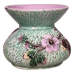 French Victorian Floral Porcelain Vase/Spittoon