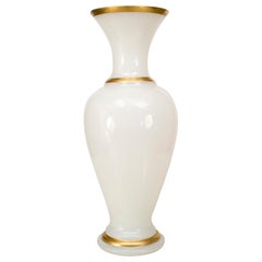French Opaline and Gilt Glass Vase