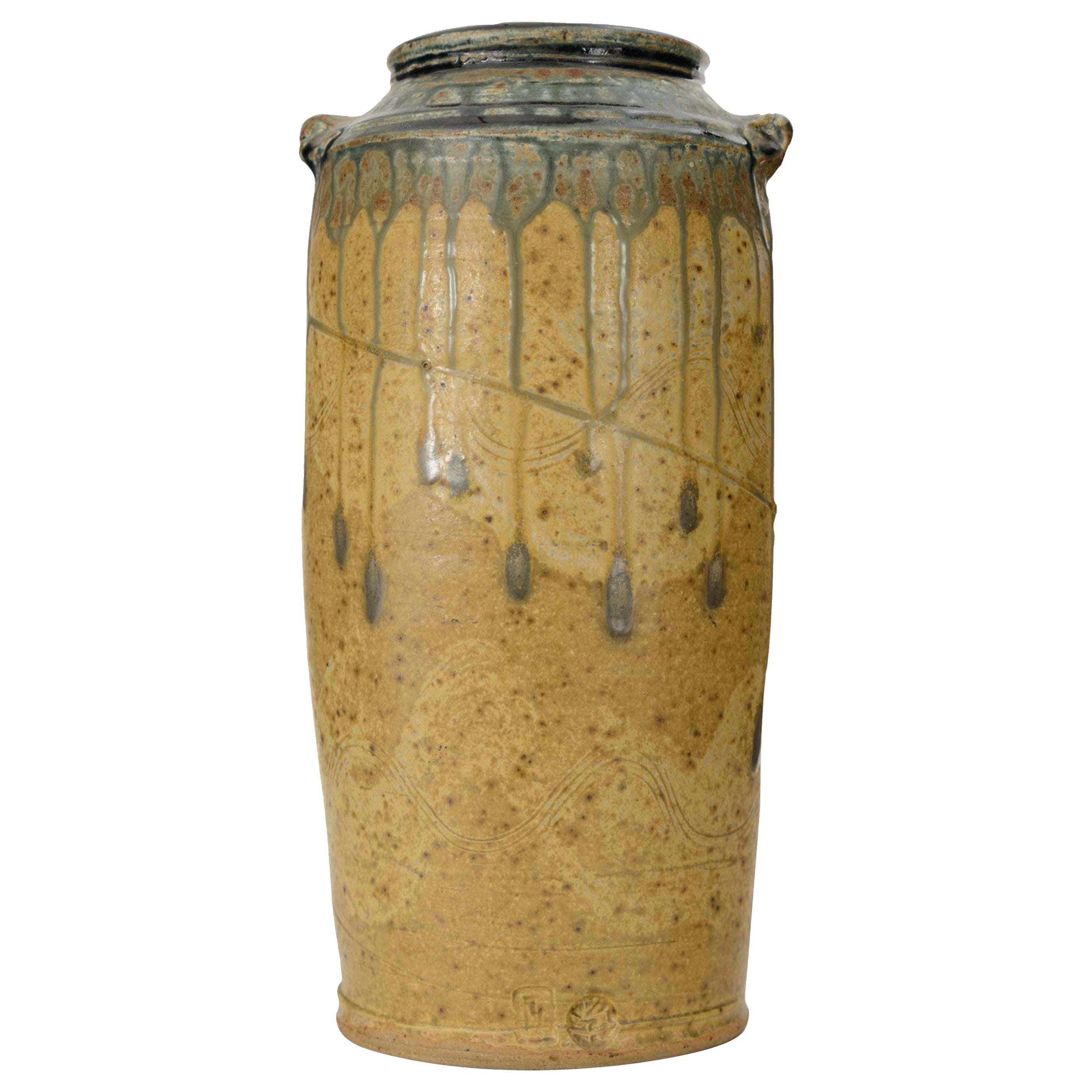 Urna in terracotta smaltata American Mission Drip
