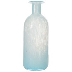 Vintage Light Blue Spattered Glass Vases