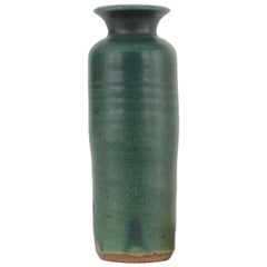 Vintage Green and Blue Ceramic Bud Vases