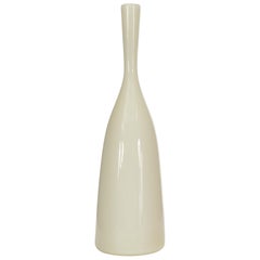 Scandinavian Mid-Century White Glass Bud Vase