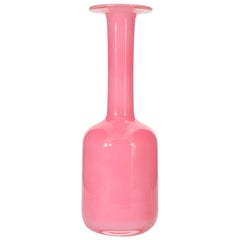 Danish Mid-Century Modern Holmegaard Pink Glass Vase