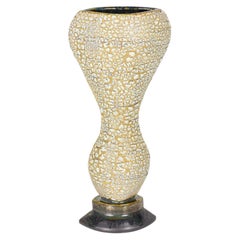 Gary Dipasquale Vaso contemporaneo in ceramica a doppia zucca con texture corteccia