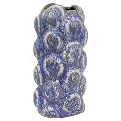 Gary DiPasquale Contemporary Vase with White Textural Exterior & Black Interior