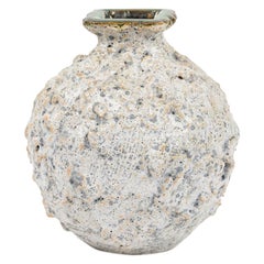 Gary DiPasquale Square Top Vase with Bulbous & Encrusted Texture Glaze