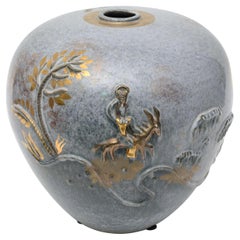 Vintage Italian Modern Glazed Pottery Vase