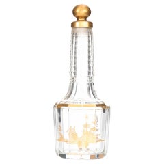 Frasco de perfume francés vintage Houbigant Baccarat