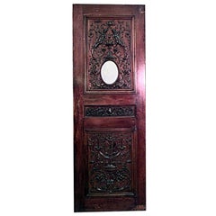 Italian Renaissance Style Carved Walnut Door