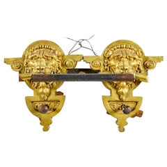 Antique Continental German Bronze Lion Door Pull