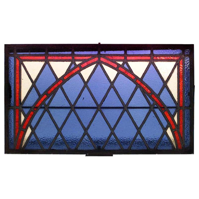 Pair of English Renaissance Revival Leaded Glass Windows For Sale at ...
