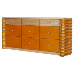 Roslin Leather and Solid Wood Dresser by Crump and Kwash