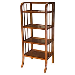 20th Century Italian Modern Freestanding Walnut Bookshelf - Vintage Cabinet