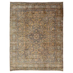 Motif Allover Antique Knots Rugs en laine de Kerman, noué à la main, coloris Brown