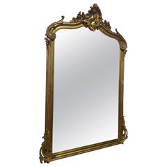 Grand miroir Louis Philippe de la fin du 19ème siècle