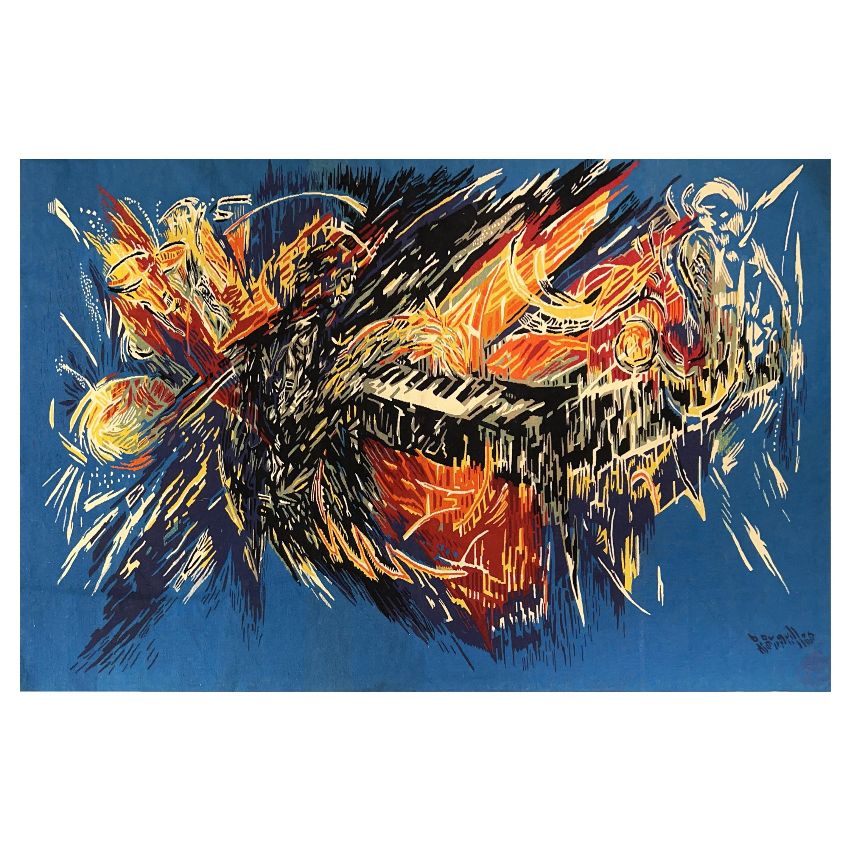 Robert Bouquillon (1923-2013), l'ange de la musique - Tapisserie d'Aubusson - n° 1015 en vente