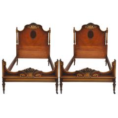 Pair of Louis the 16th Inspired Twin Beds