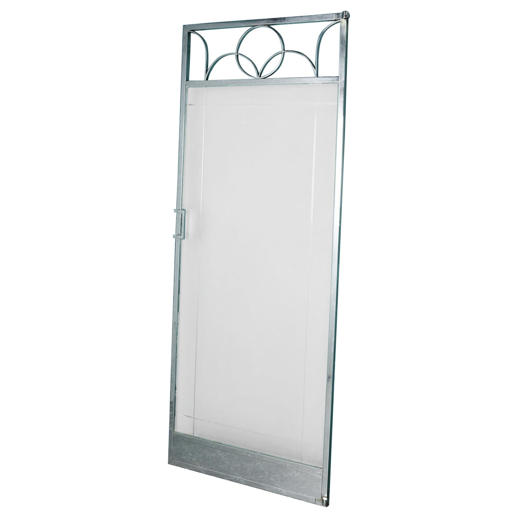 Grande porte vitrée antique Art Deco