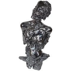Chromed Bronze Sculpture "Eve" by Emmée Parizot