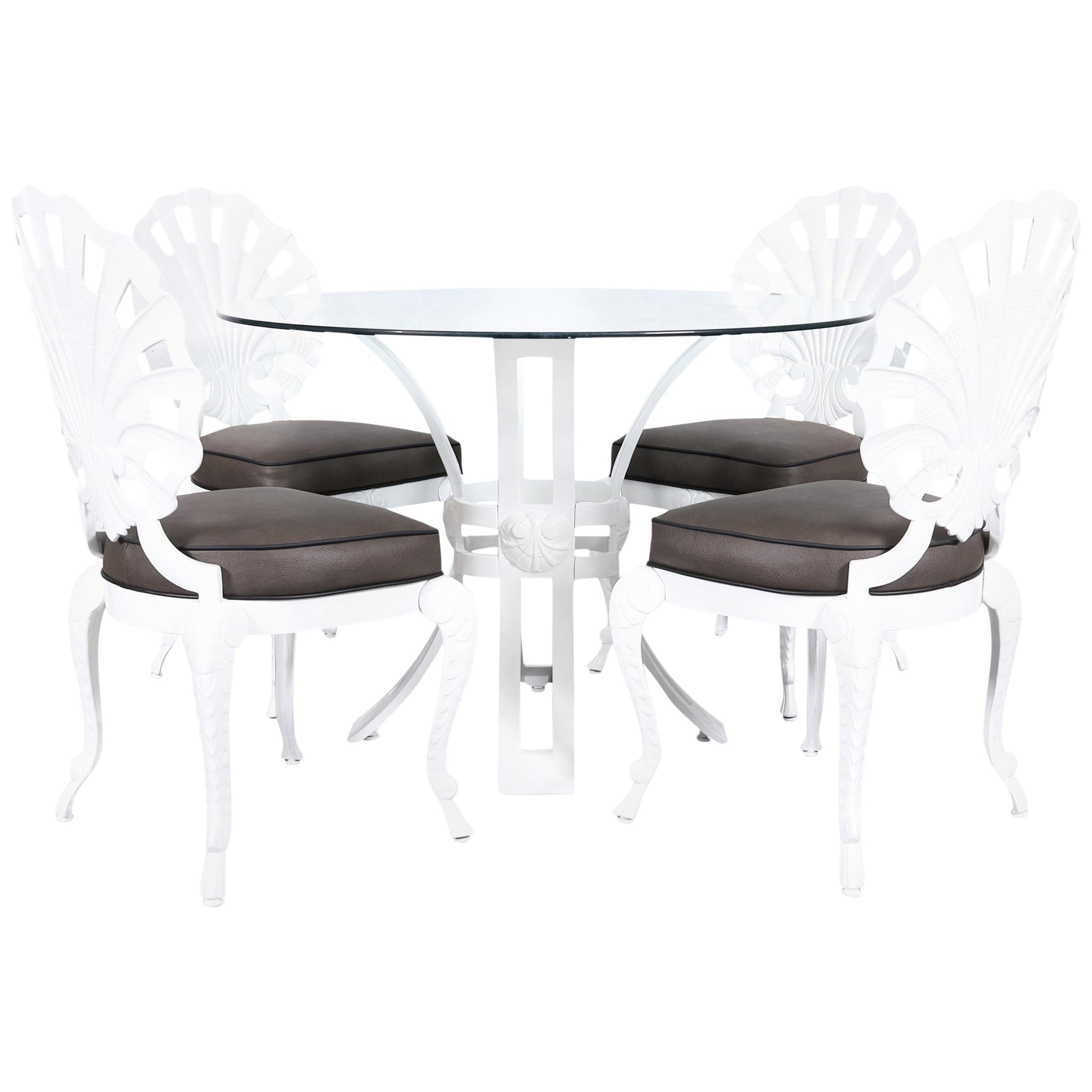 Vintage Aluminum "Shell" Dining Set by Brown Jordan