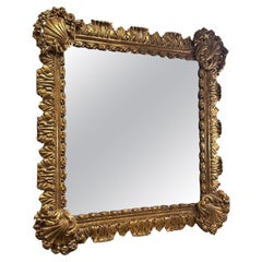 Northern Italian Gilded Square Mirror