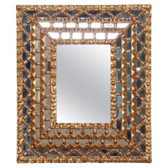 Specchio in legno dorato in stile Coloniale spagnolo C.1950.
