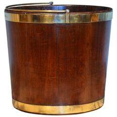 Late 18th Century Oval Brass Bound Mahogany Bucket