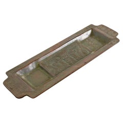 Tiffany Studios Chinese Pattern Bronze Pen Tray