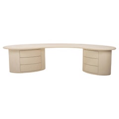 Contemporary Organic Natural Plaster Desk 323cm by Isabelle Beaumont
