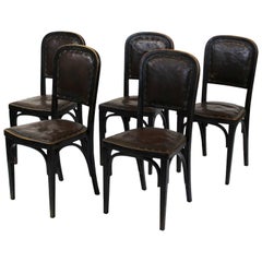 Four Vienna Secession Side Chairs by Gustav Siegel, J. & J. Kohn