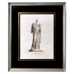 A French Print Depicting "Nemesis "In Italian Frame With Mirrors"