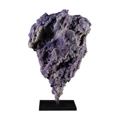 Grape agate on metal base