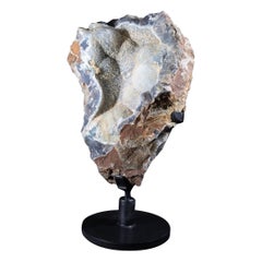 Chalcdeony all natural on rotating metal base