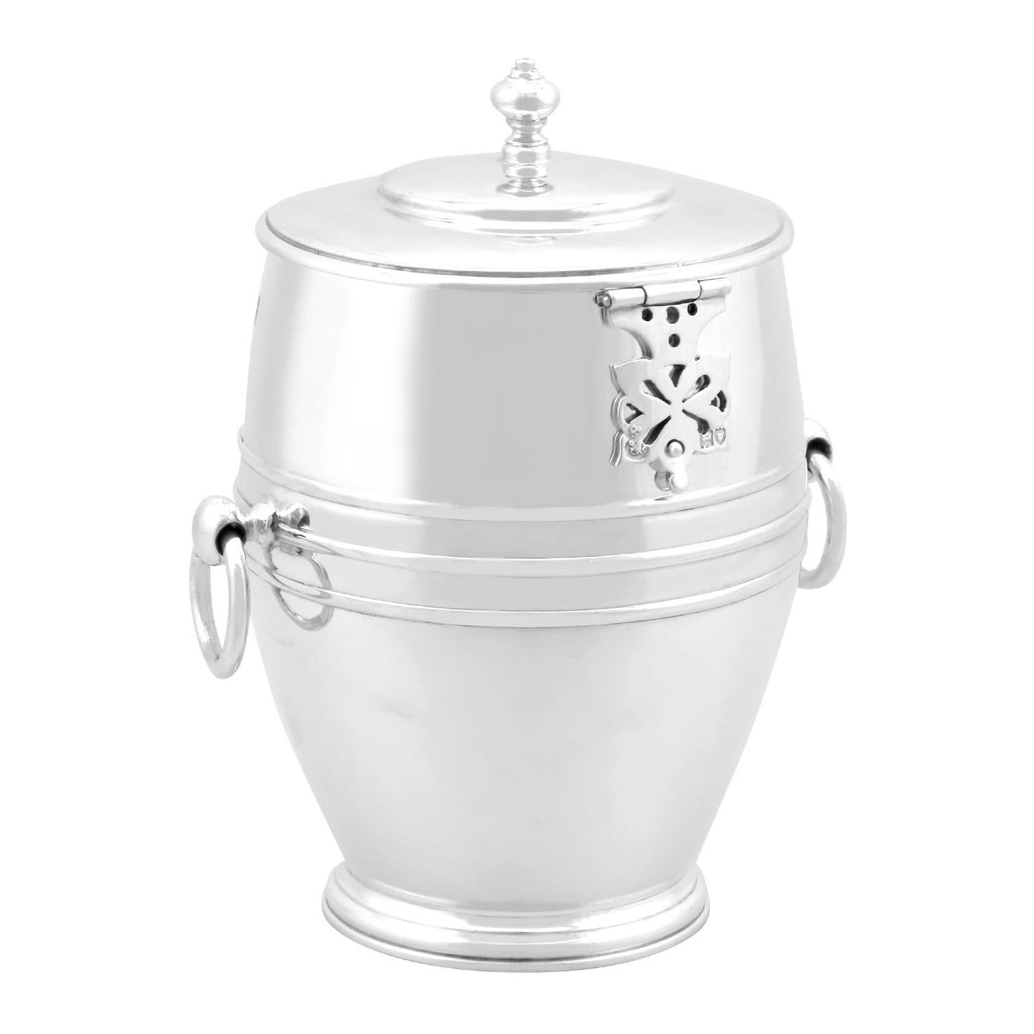 Cucharita y cuchara de té antiguas de plata de ley de Jorge V (1914)