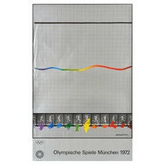 Original Vintage Sport Poster Munich Olympics 1972 Running Frames Arakawa Design