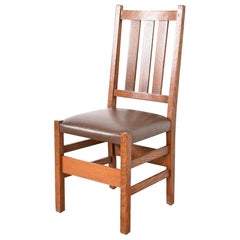 Gustav Stickley Antique Mission Oak Arts & Crafts Desk Chair or Side Chair