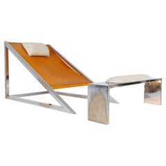 Mid-Century Modern 'Mies' Lounge Chair with Ottoman by Archizoom Associati, 1960