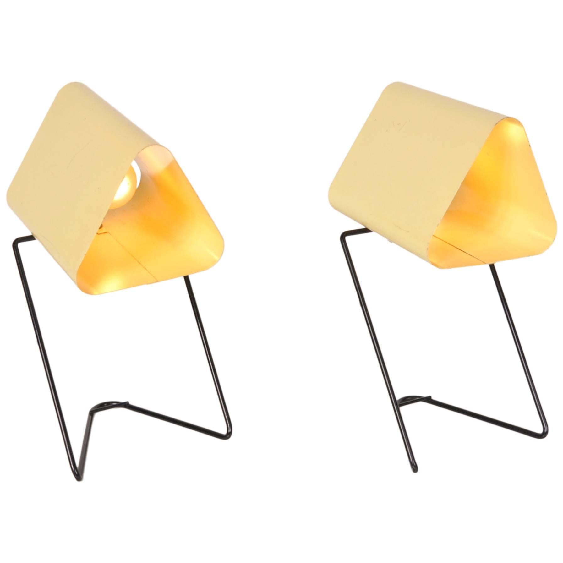 Set of 2 Table/Bed Lamps by Louis Kalff for Philips Netherlands, circa 1950