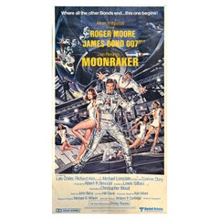 Original Vintage Movie Poster James Bond 007 Moonraker Roger Moore Dan Goozee