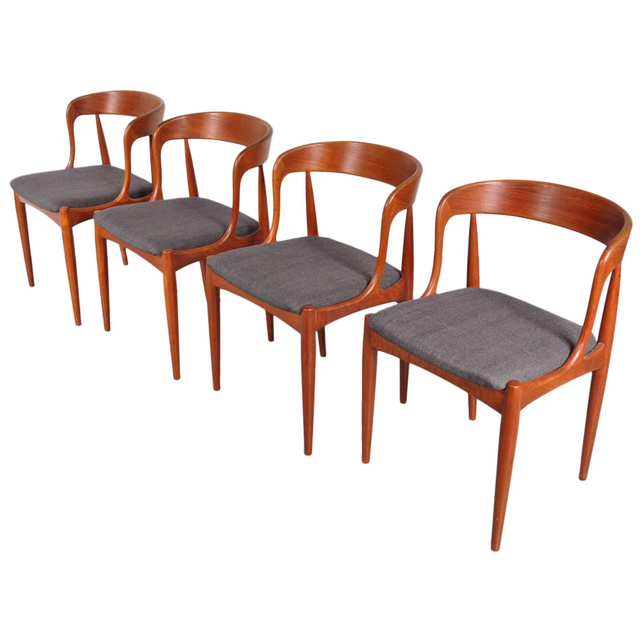 Set of Four Dining Chairs by Johannes Andersen, Denmark, circa 1950