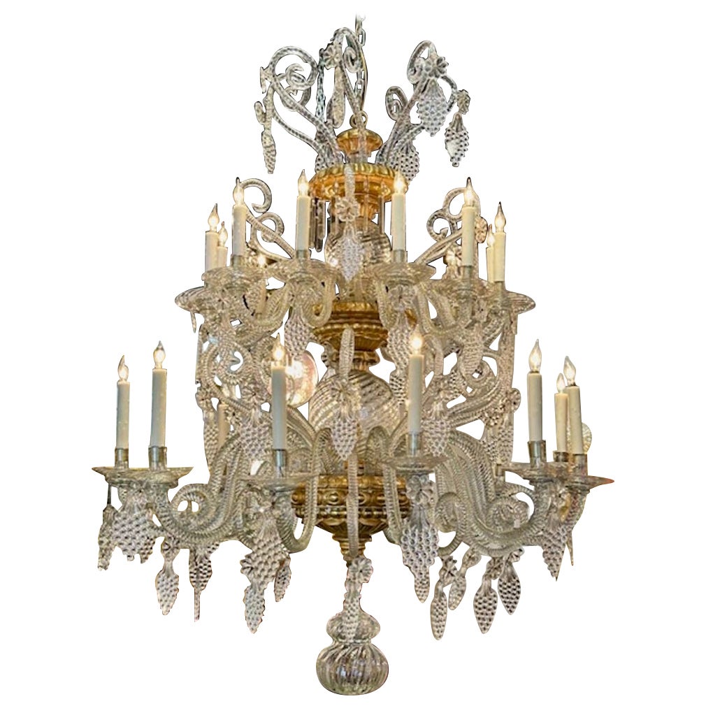 Large Scale Venetian Glass Chandelier