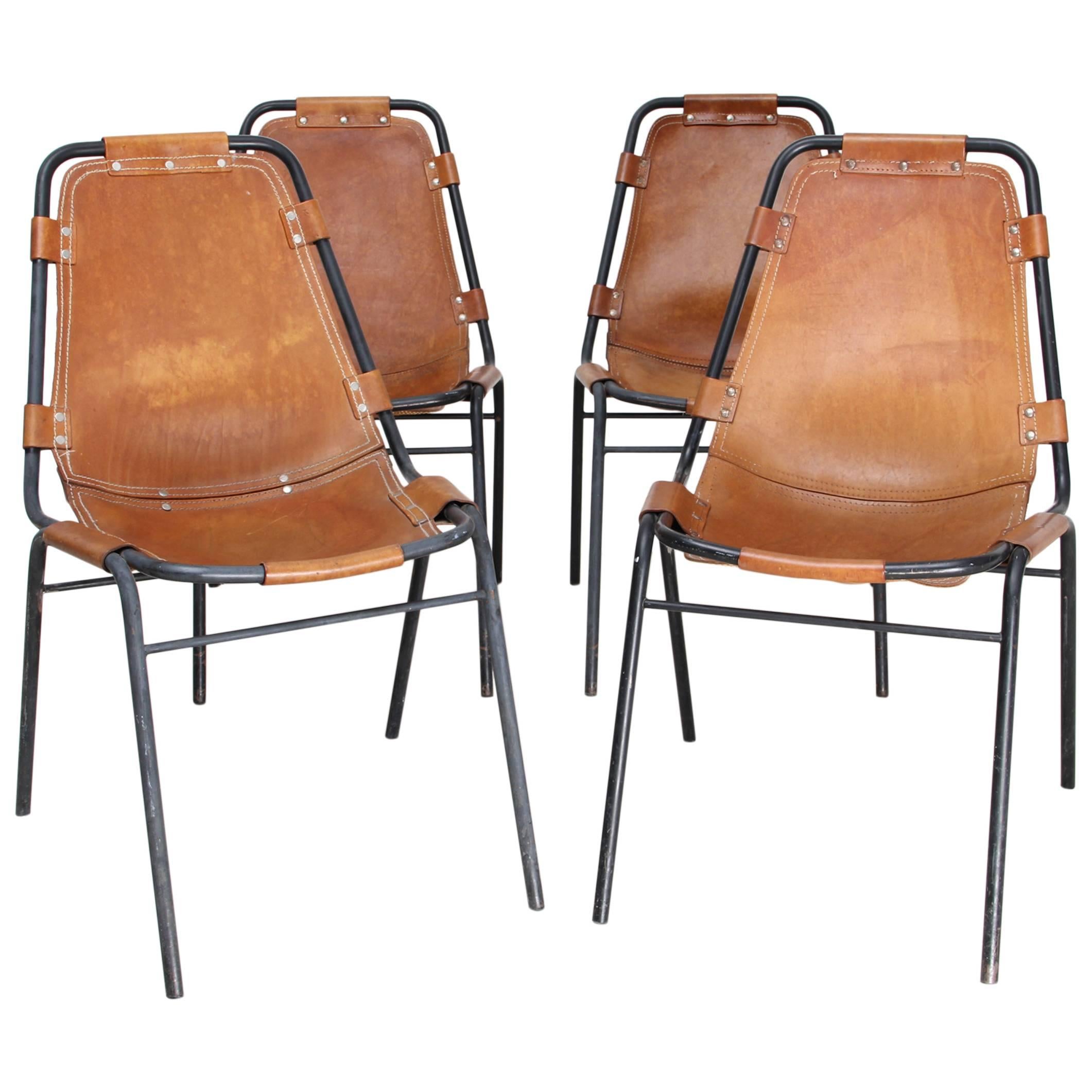 1960s Set of Four Chairs chosen by Charlotte Perriand