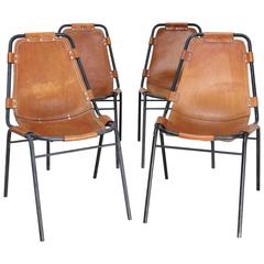 Vintage 1960s Set of Four Chairs chosen by Charlotte Perriand