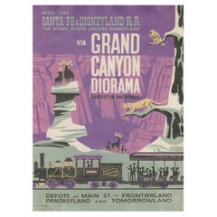 1969 Disneyland - Diorama del Grand Canyon Poster originale d'epoca