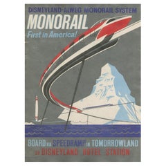 1969 Disneyland - Monorotaia Poster originale d'epoca