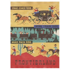 1969 Disneyland - Giro in carrozza - Frontierland Poster originale d'epoca