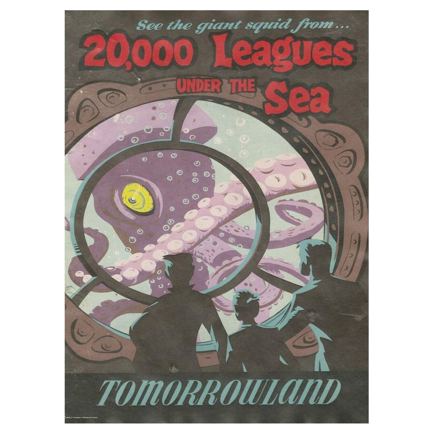 Original-Vintage-Poster, Disneyland - 20, 000 Leagues Under the Sea, 1969
