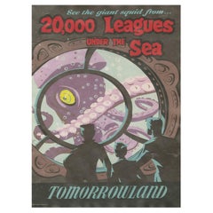 Affiche vintage originale Disneyland - 20 000 Leagues Under the Sea, 1969