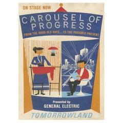 1969 Disneyland - Carousel of Progress - Tomorrowland Original Vintage Poster