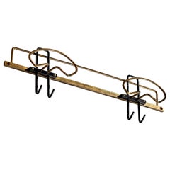Diseñador italiano, Percha, Metal, Latón, Italia, Años 50